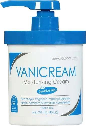 Vanicream Moisturizing Cream with Pump Dispenser, 16 Oz, Pack of 2, Formulated without Common Irritants for Sensitive Skin, Body & Face Moisturizer, Restores Moisture & Soothes Irritated Areas