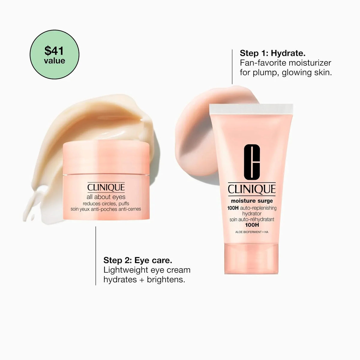 Clinique Moisture Surge 100H Auto-Replenishing Hydrator Oil Free Face Moisturizer | With Hyaluronic Acid, Aloe Bioferment and Vitamins C + E | For All Skin Types | Hydrating + Moisturizing
