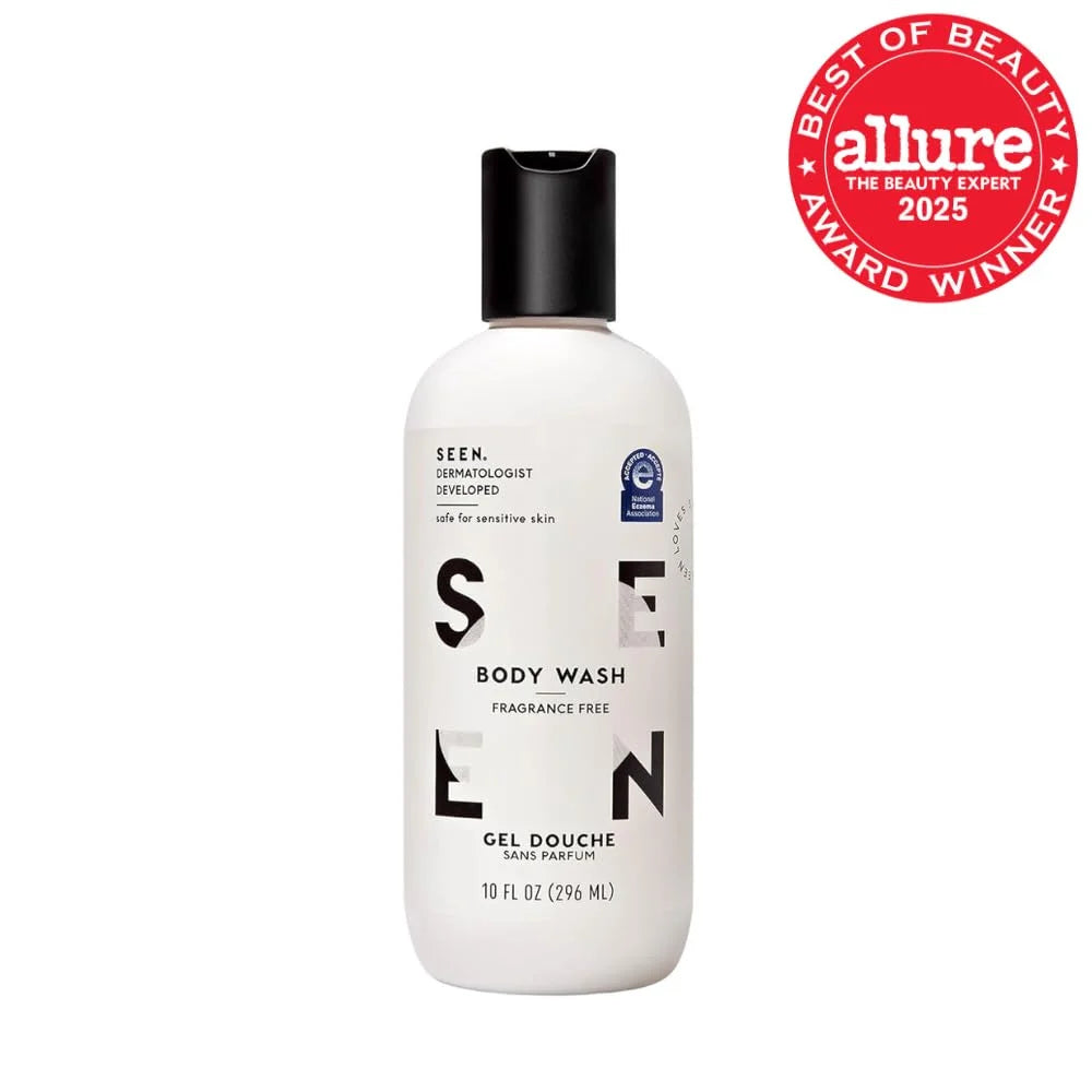 SEEN Body Wash Eco-Refill, Fragrance Free - Non-Comedogenic & Non-Irritating Body Wash- Dermatologist-Developed - Safe for Sensitive, Eczema & Acne Prone Skin