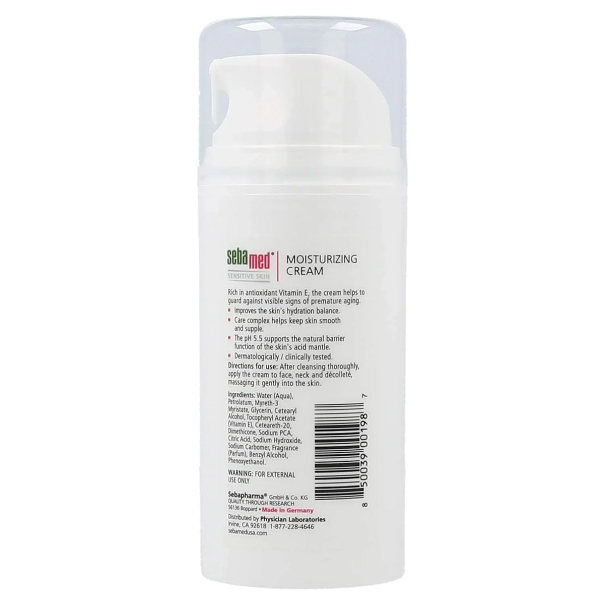 SEBAMED Moisturizing Face Cream for Sensitive Skin Antioxidant pH 5.5 Vitamin E Hypoallergenic 2.6 Fluid Ounces (75mL) Ultra Hydrating Dermatologist Recommended Moisturizer