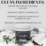 Amallow 100% Grass Fed Beef Tallow for Skin Care - Face + Body - Whipped Moisturizer for Sensitive Skin - Natural Lotion, 4 FL. oz. (Unscented + Jojoba Oil)