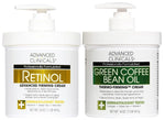 Advanced Clinicals Retinol Body Lotion + Brightening Vitamin C Lotion 2pc Skincare Set For Women & Men | Body Cream & Face Moisturizer Set Helps Improve The Look Of Dark Spots & Uneven Skin Tone, 2PC