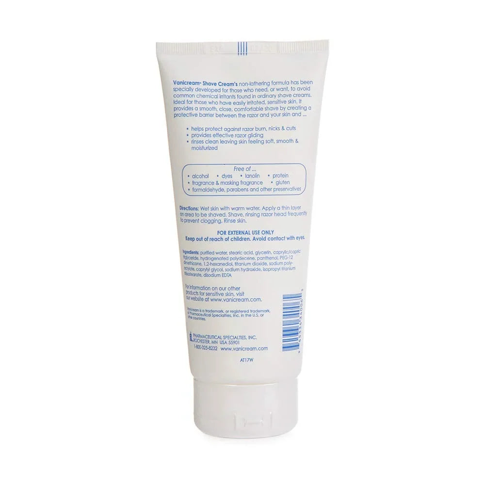 Vanicream Shave Cream for sensitive skin - helps protect, soften, smooth, and moisturize skin - dermatologist tested - fragrance free, preservative free - 6 ounce