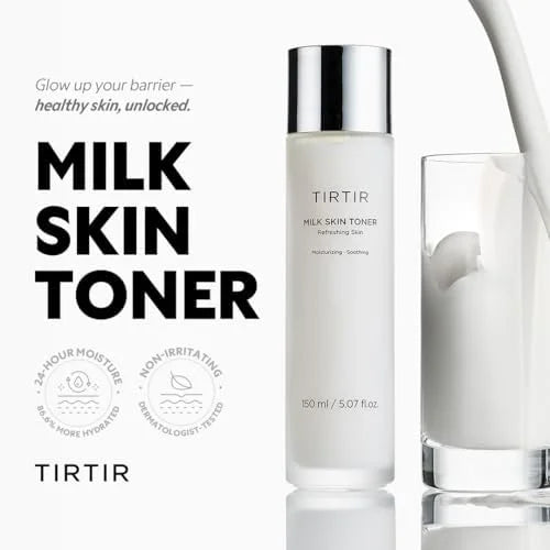 TIRTIR Milk Skin Toner Light | Instant Hydration with 4% Niacinamide, Pore-Tightening, Vegan Toner for Acne-Prone, Sensitive & Oily Skin, Fungal Acne Safe, Panthenol, Allantoin, Vitamin B