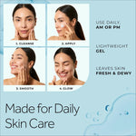 POND’S Fresh Hydration Gel Face Moisturizer, 24HR Hydration with Hyaluronic Acid, Vitamin E & B3 Niacinamide, Alcohol-Free, Oil-Free, Dermatologist Tested, 3.4 oz