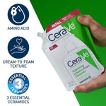 CeraVe Hydrating Cream To Foam Cleanser, Face Wash for Dry Skin,16oz Refill