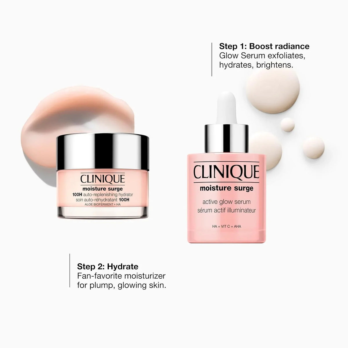Clinique Moisture Surge 100H Auto-Replenishing Hydrator Oil Free Face Moisturizer | With Hyaluronic Acid, Aloe Bioferment and Vitamins C + E | For All Skin Types | Hydrating + Moisturizing