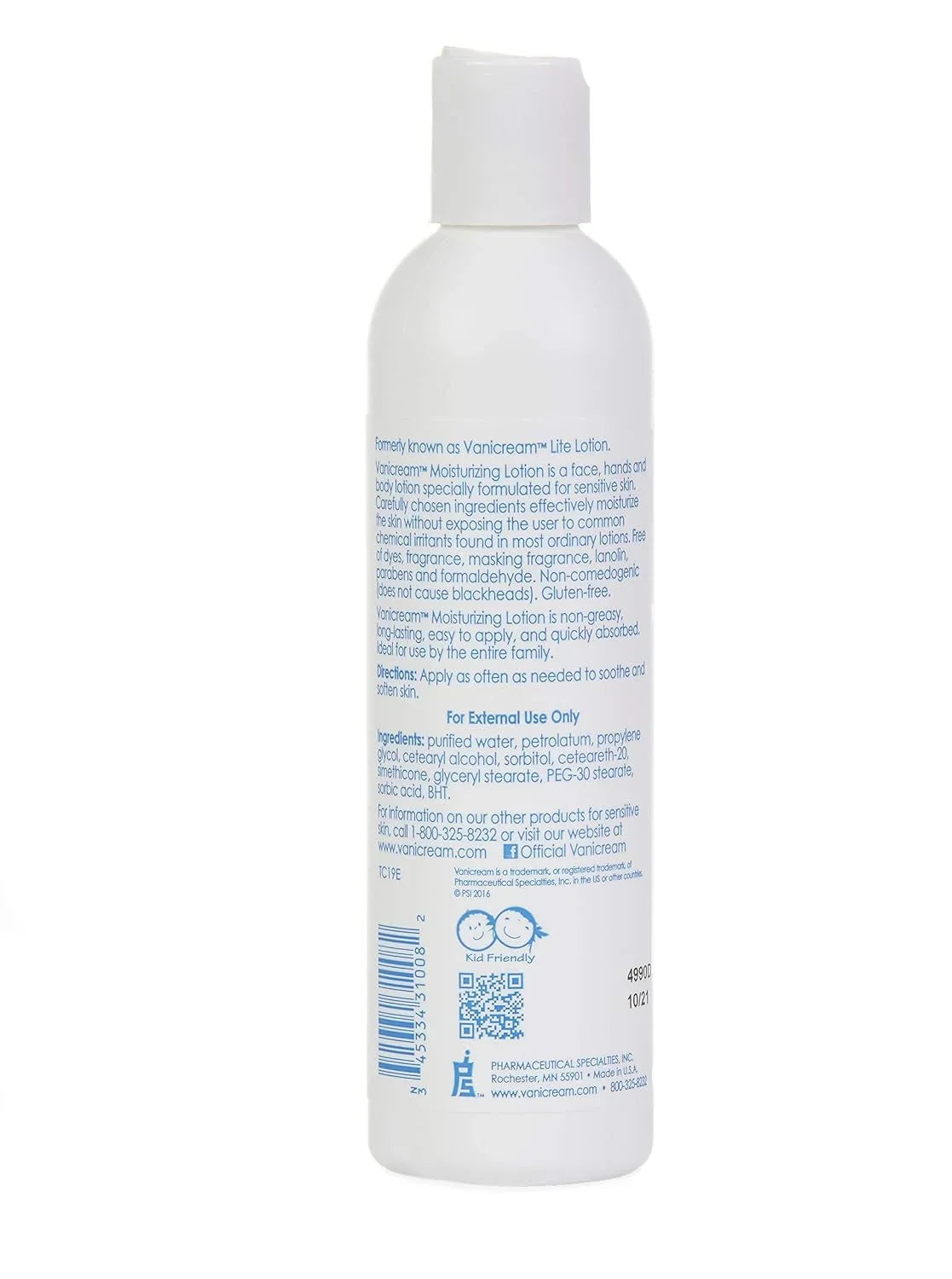 Vanicream Lite Lotion | For Dry, Sensitive Skin | Fragrance and Paraben Free | 8 Ounce