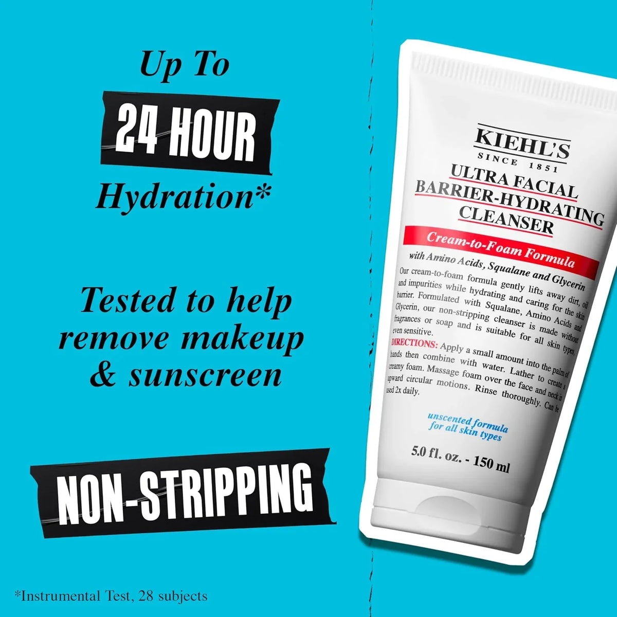 Kiehl's - Ultra Facial Barrier-Hydrating Cleanser, Cream to Foam Formula