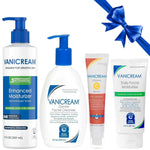 Vanicream Skin Care Set for Sensitive Skin, Complete 4-Step Daily Routine, Includes Gentle Facial Cleanser, Brightening Vitamin C Face Serum, Hydrating Face Moisturizer & Enhanced Body Lotion