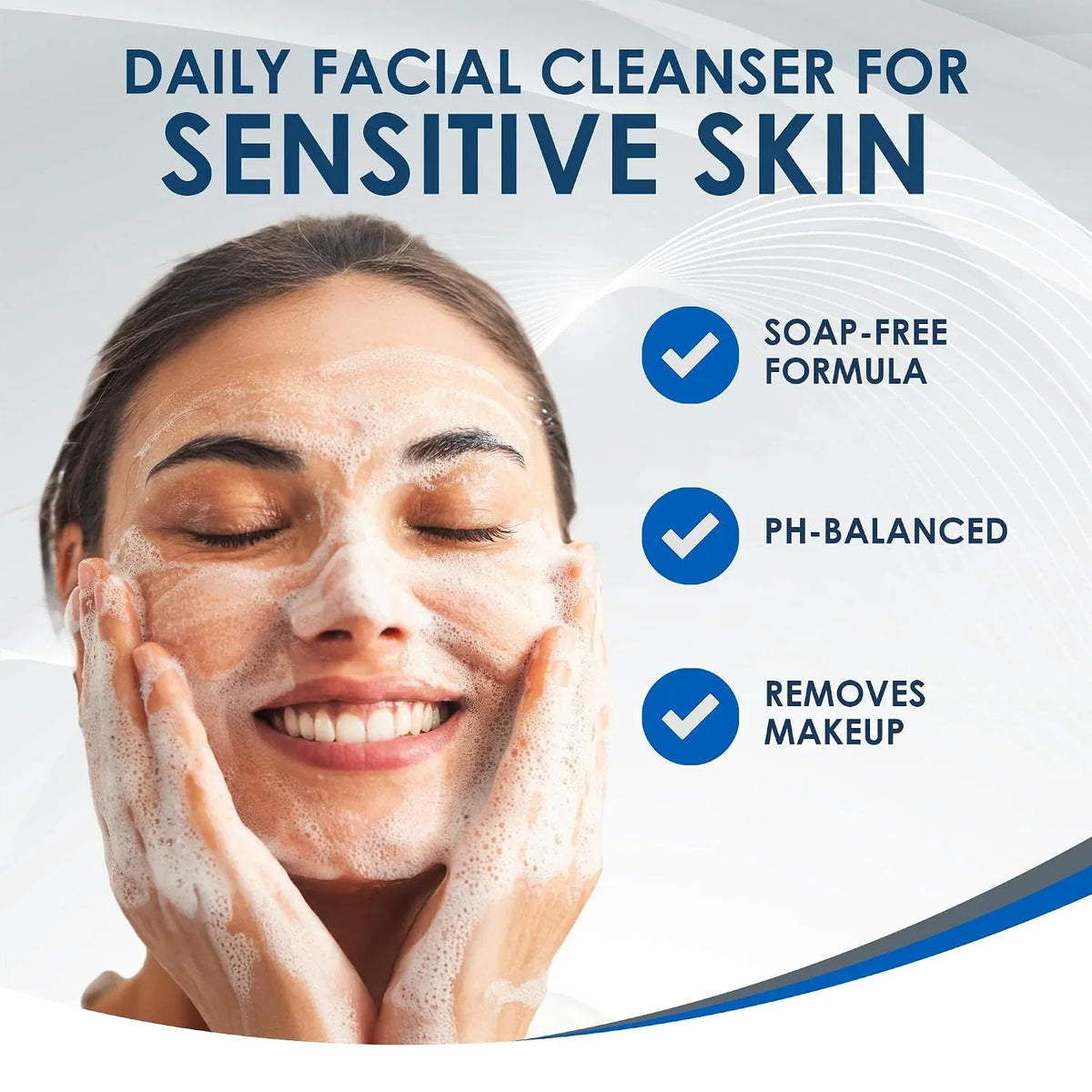 Vanicream Skin Care Set for Sensitive Skin, Complete 4-Step Daily Routine, Includes Gentle Facial Cleanser, Brightening Vitamin C Face Serum, Hydrating Face Moisturizer & Enhanced Body Lotion