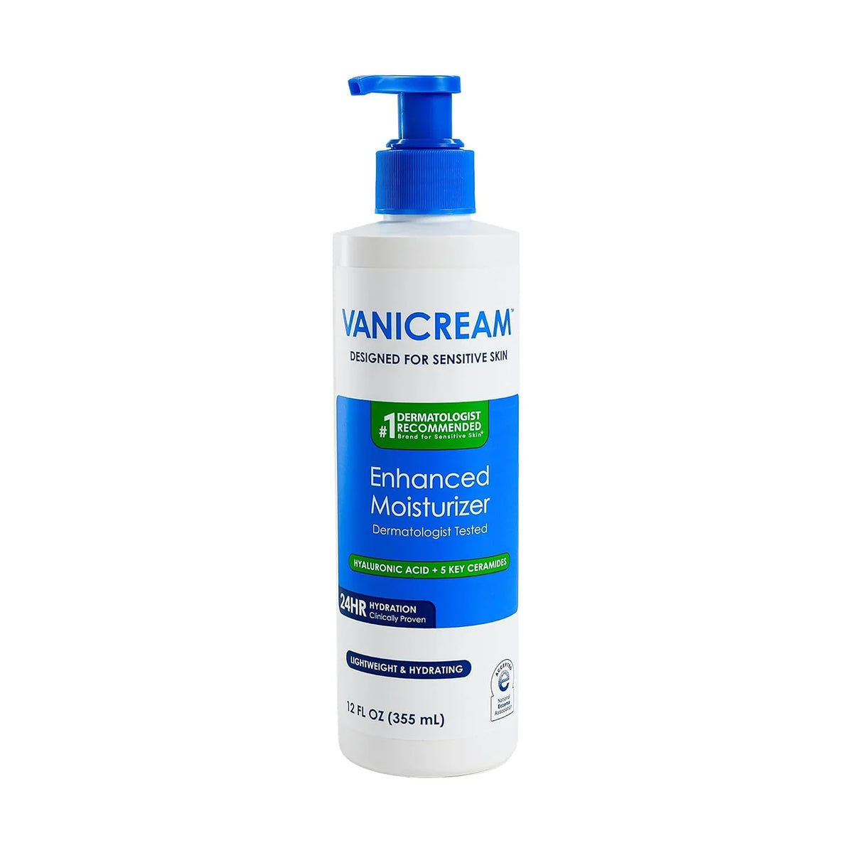 Vanicream Sensitive Skin Care Set, Enhanced Moisturizer with Hyaluronic Acid and Ceramides 12 fl oz plus Cleansing Bar 3.9 oz, Dermatologist Tested Gentle Skin Care Bundle
