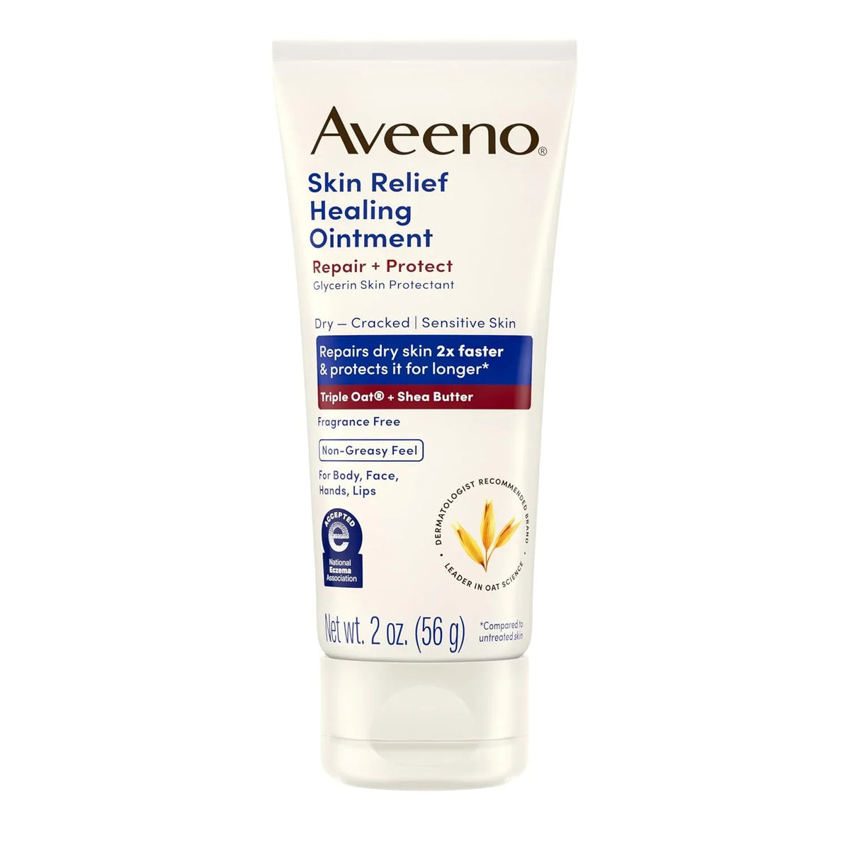 Aveeno Skin Relief Healing Ointment, Fragrance-Free, Jar 14 Ounce (Pack of 12)