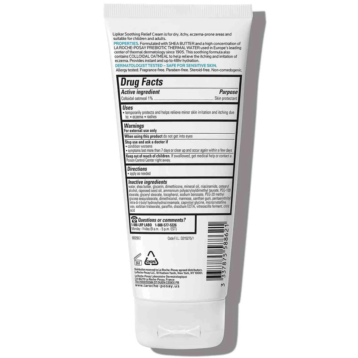 La Roche-Posay Lipikar Soothing Relief Eczema Cream, Sensitive Skin