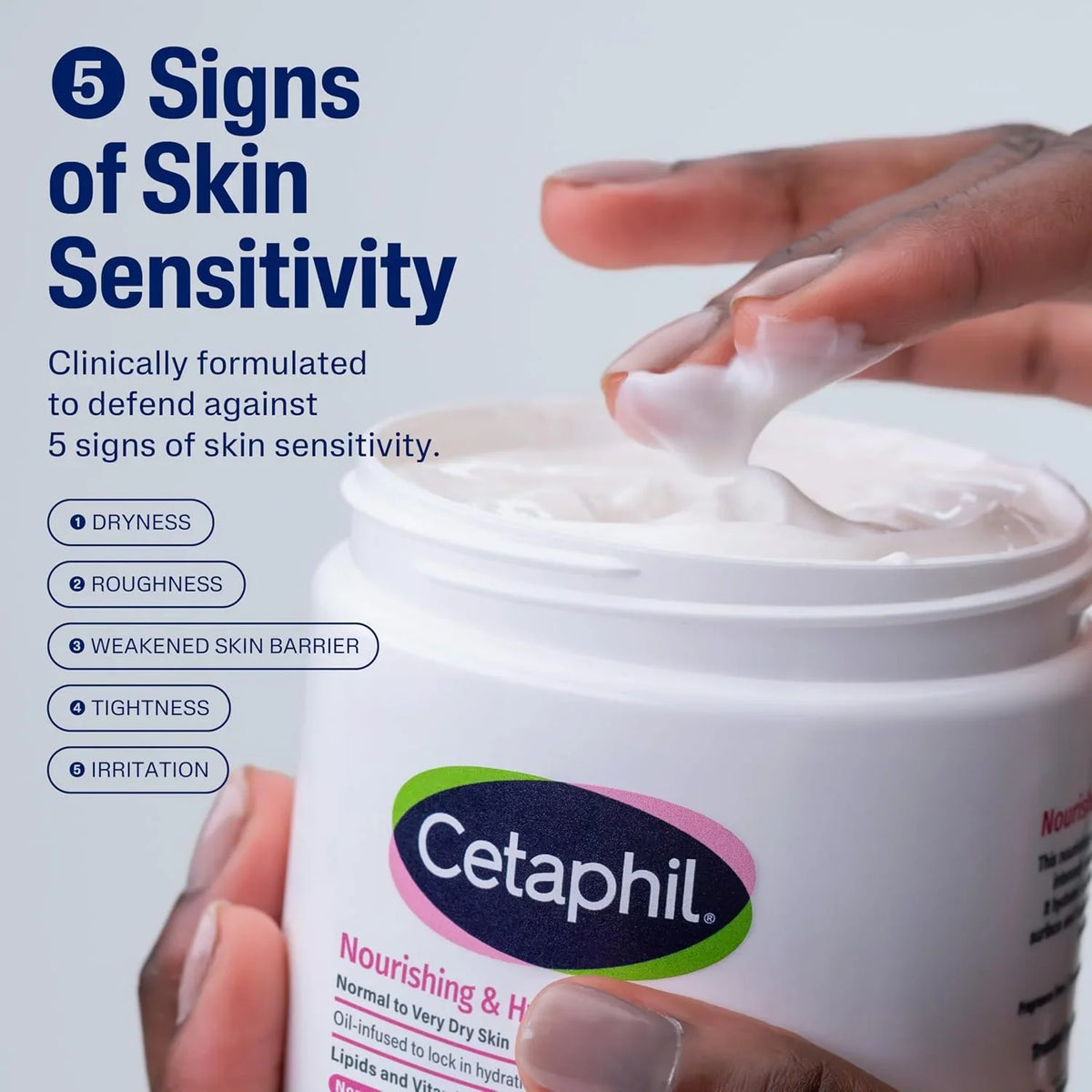 Cetaphil Nourishing Body Cream, Oil-Infused, Very Dry Skin, 16oz