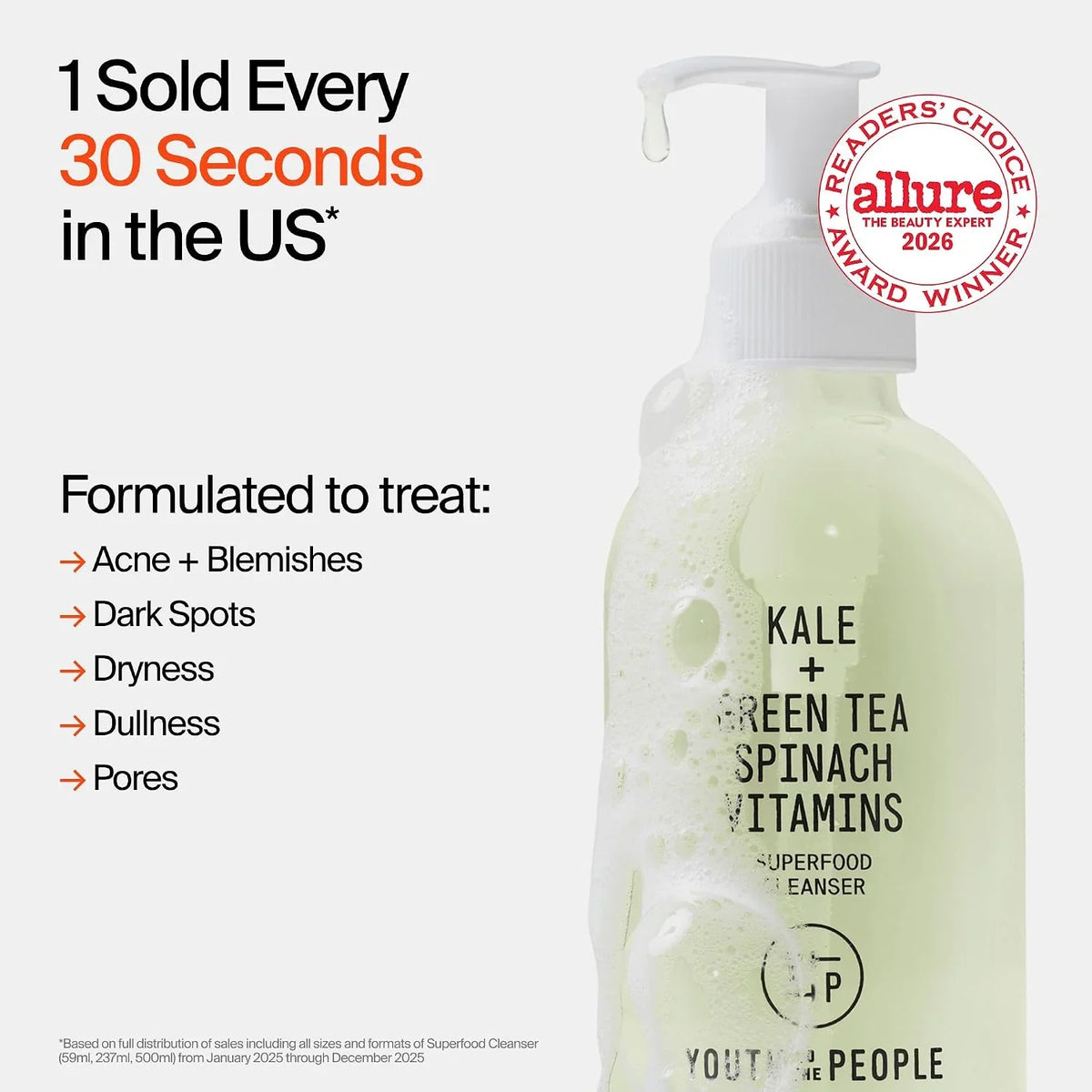 Youth To The People Superfood Cleanser - Kale + Spinach Hydrating Face Wash