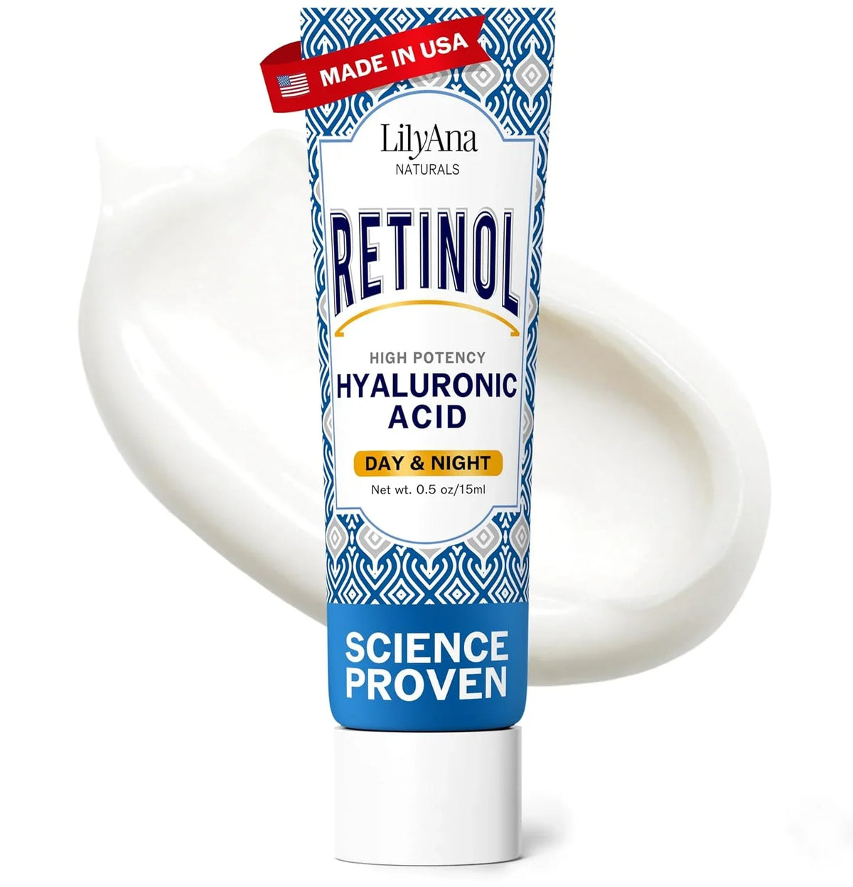 LilyAna Naturals Anti Aging Retinol Face Cream for Women – Wrinkle & Neck Cream for Firming, Retinol Moisturizer for Face with Hyaluronic Acid, Hydrating Night Cream for Fine Lines, Collagen Boost