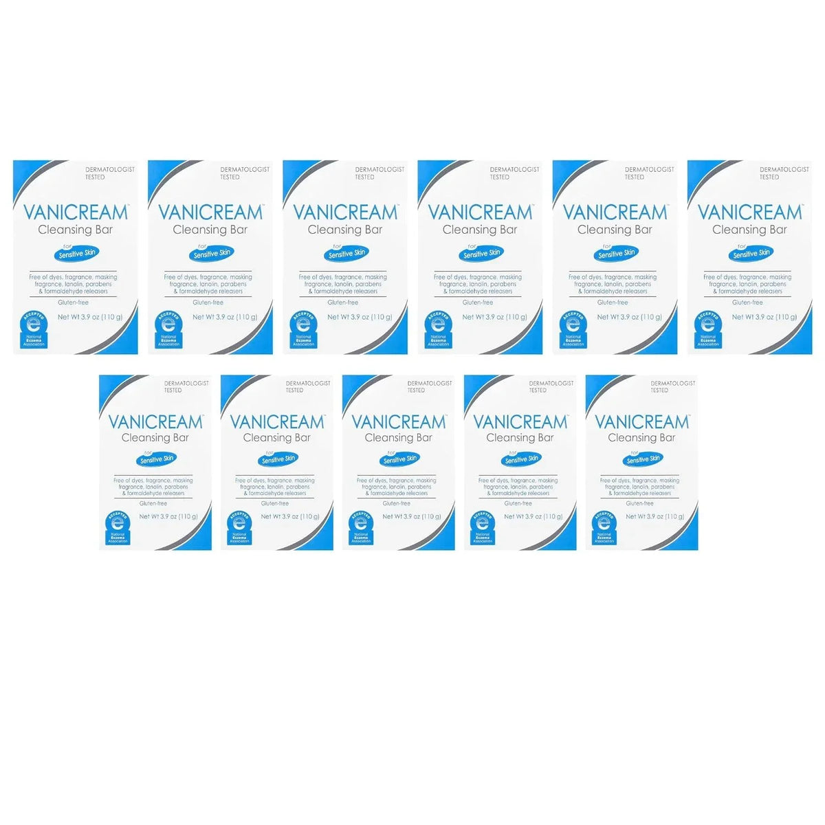 Vanicream Cleansing Bar, Fragrance Free - 3.9 Ounce (Pack of 11)