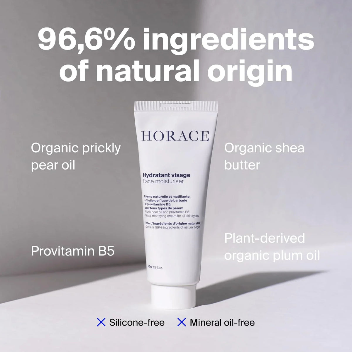 HORACE Mattifying Face Moisturizer for Men, Unscented, 2.5 fl. oz
