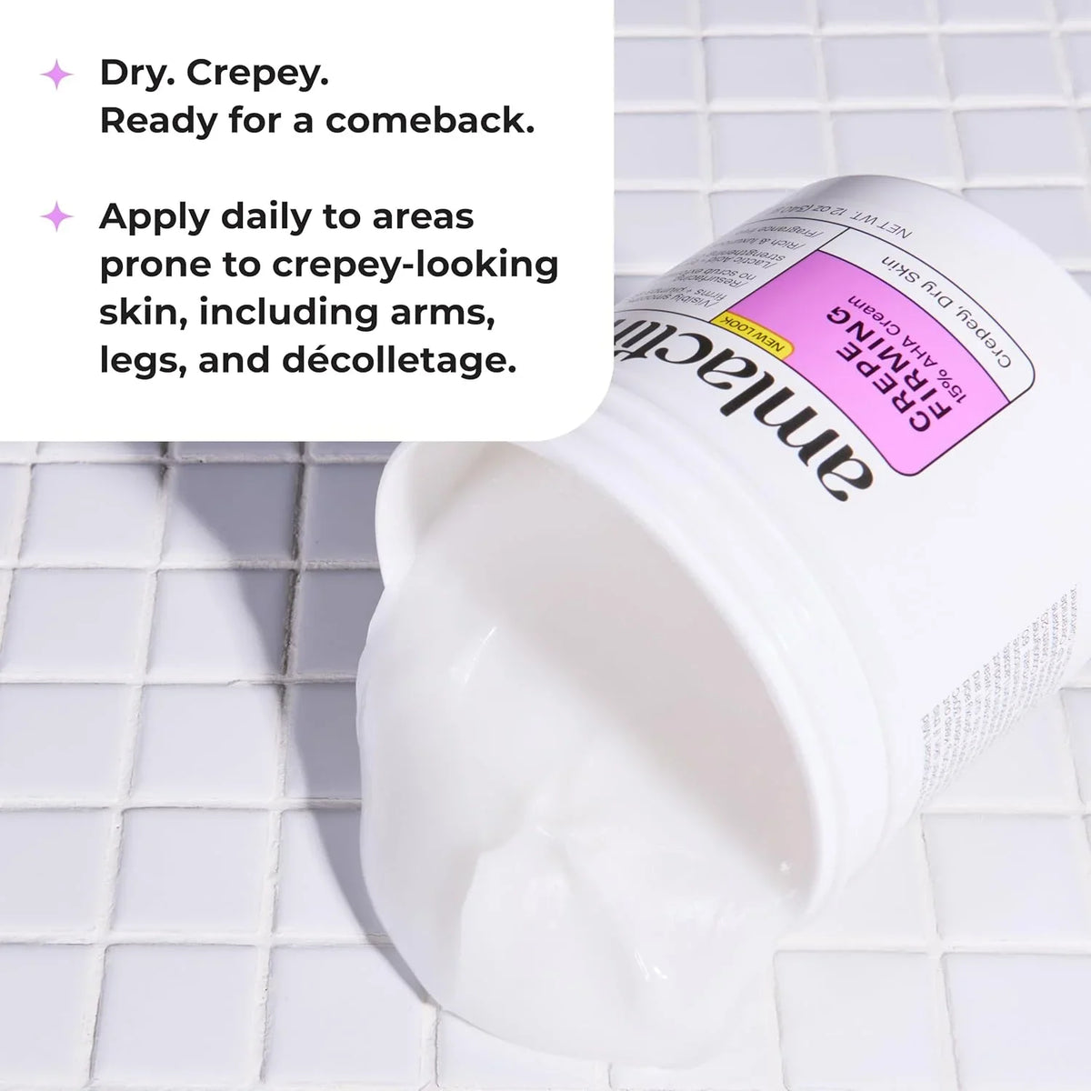 Amlactin Crepe Firming Body Cream, 15% Lactic Acid, 12 oz