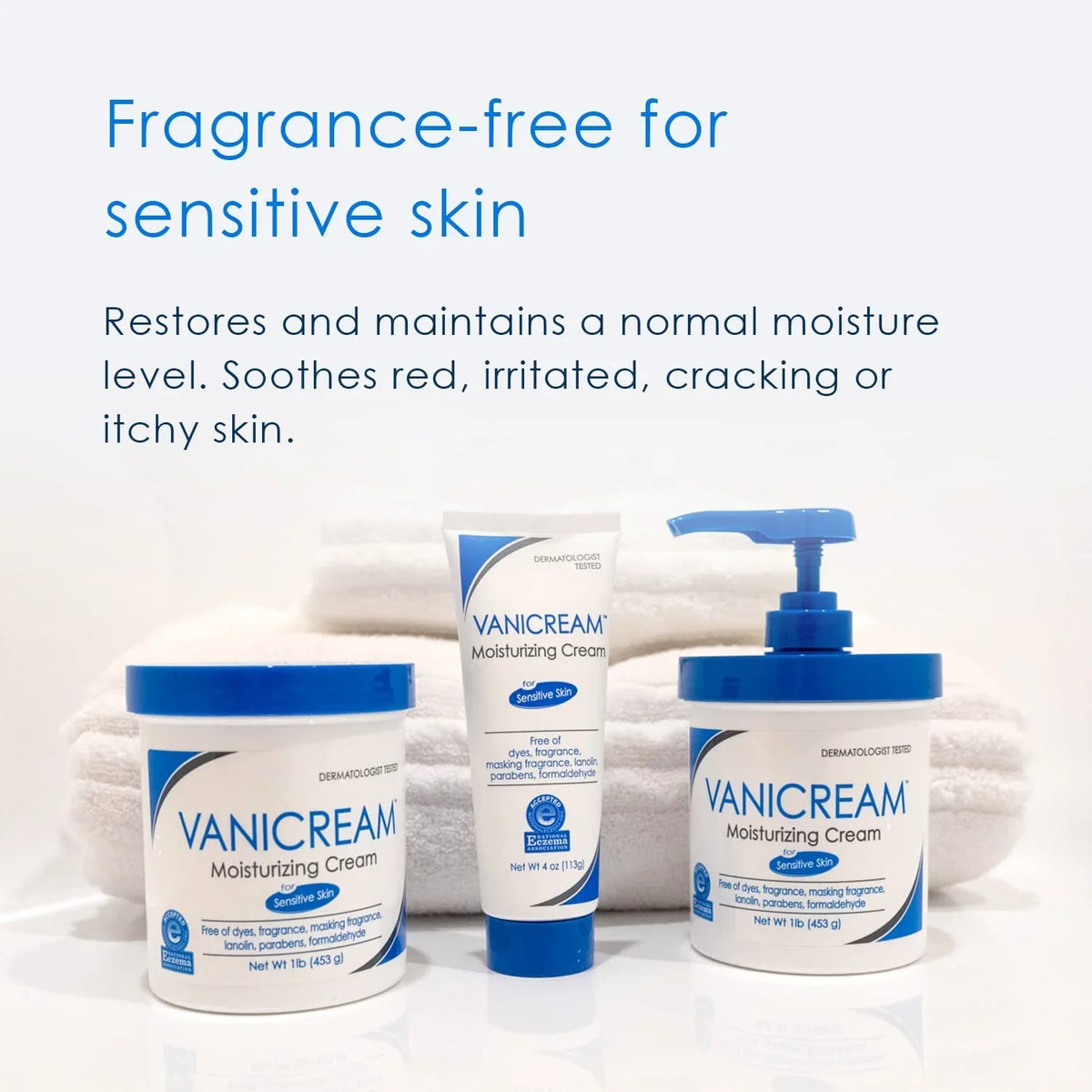 Vanicream Moisturizing Cream and Gentle Body Wash Bundle, 16 Ounce Cream and 12 fl oz Wash