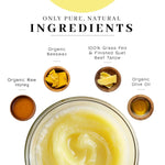 Vanman's Tallow and Honey Balm With No Added Scent (3 Pack) - Beef Tallow Face Moisturizer with Grass-Fed/Finished Beef Tallow for Skin, Organic Raw Honey and Beeswax, Cold Pressed Olive Oil - 2 oz