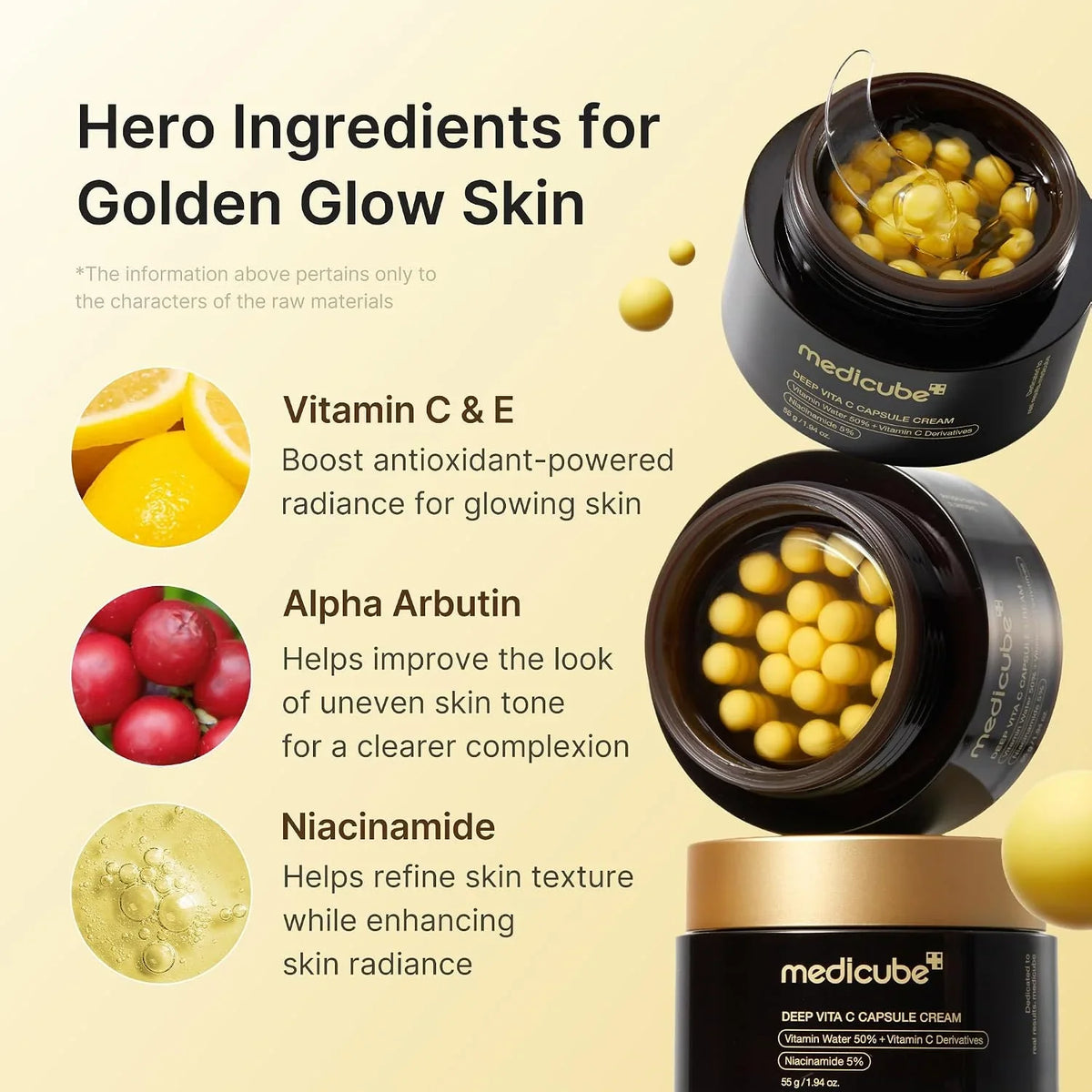 medicube Capsule Cream with Deep Vitamin C for Uneven Skin Tone & Texture